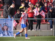 Júlia Bartel, celebrando su gol a la Real Sociedad.
