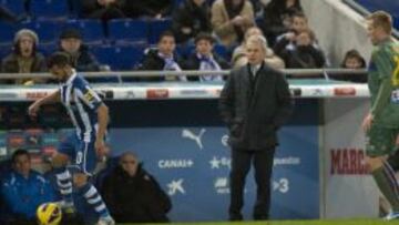 Javier Aguirre durante el partido entre el Espanyol y el Levante del d&iacute;a 2 de febrero. 