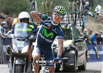 Vuelta a la Región de Murcia - 2 de marzo de 2012. El ciclista colombiano se impuso en la primera etapa de la competencia con el Team Movistar