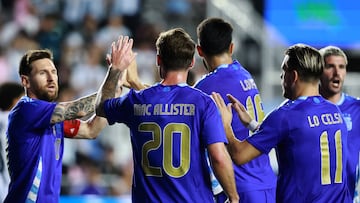 Argentina breezed past Puerto Rico as Lionel Messi delivered a stunning display of creativity, dictating every move in a 5-0 win.
