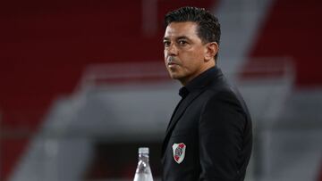 Argentina&#039;s River Plate coach Marcelo Gallardo is pictured before the Copa Libertadores semifinal football match against Brazil&#039;s Palmeiras at the Libertadores de America stadium in Avellaneda, Buenos Aires Province, Argentina, on January 5, 2021. (Photo by Juan Ignacio RONCORONI / POOL / AFP)