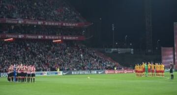 Athletic de Bilbao-Barcelona. Minuto de silencio.