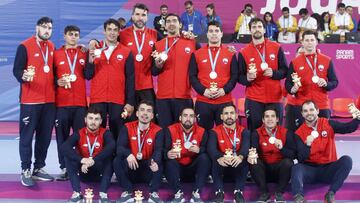 Selección Nacional de balonmano con la medalla de plata en los Juegos Panamericanos.