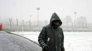 El temporal de nieve impide entrenar al Athletic