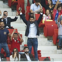 Diego Costa presenció el partido contra el Sevilla desde el palco