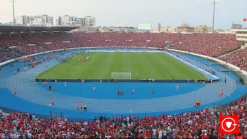 El complejo Mohammed V de Casablanca, justo antes del Wydad-Sevilla.