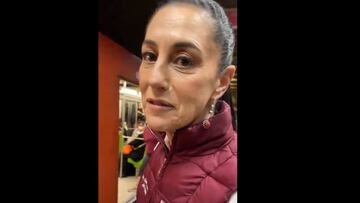 Claudia Sheinbaum se sube al Metro de CDMX sin cubrebocas