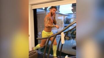 Ramos, genio y figura: ¡las 'pintas' que lleva entrenando en casa!