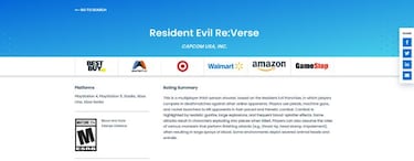 ¿Recuerdas Resident Evil Re: Verse? No es un zombi, ha sido clasificado en EE.UU.