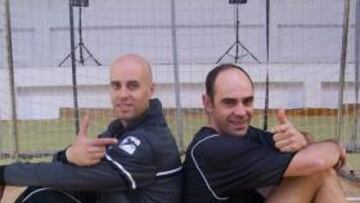 <b>COLOSOS. </b>José Manuel Sierra y José Javier Hombrados serán los porteros de España en el Europeo.