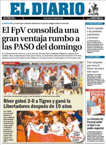 La tercera Copa Libertadores llegó para River Plate y el mundo deportivo se rindió a sus pies.