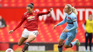 La delantera estadounidense Christen Press anot&oacute; su primer gol el Old Traffor en el debut del Manchester United Femenino en el m&iacute;tico estadio.