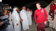 El Atlético llegó a Arabia Saudí: Torres y Griezmann, aclamados