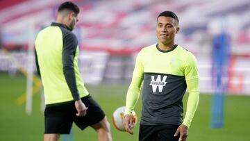 Machís, durante el entrenamiento previo al Granada - Manchester United.