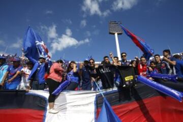 Hinchas de Universidad de Chile en un nuevo Superclásico. 