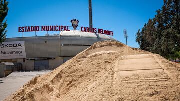 Obras estadio Carlos Belmonte de Albacete.