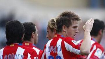 <b>MÁS CERCA.</b> Con su victoria contra el Recreativo el Atlético se acerca a la previa de la Liga de Campeones.