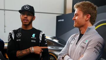 Lewis Hamilton y Nico Rosberg.