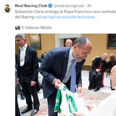 El Racing también se encomienda al Papa Francisco