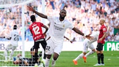 MADRID, SPAIN - SEPTEMBER 11: Antonio Rudiger of Real Madrid celebrates after scoring their team's fourth goal during the LaLiga Santander match between Real Madrid CF and RCD Mallorca at Estadio Santiago Bernabeu on September 11, 2022 in Madrid, Spain. (Photo by Angel Martinez/Getty Images)