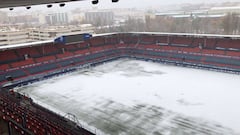 La primera nevada del otoño cubre varios estadios españoles