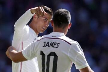 El colombiano volvió tras dos meses alejado de los terrenos de juego tras su lesión el 4 de febrero ante el Sevilla.