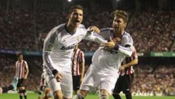 Ofrenda de Cristiano a San Mamés