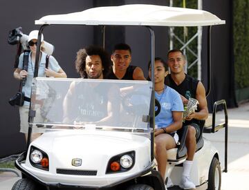 Marcelo, Casemiro y Lucas Vázquez. 