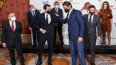 03/12/20 GALA AS GALAAS 2020 ENTREGA PREMIOS AS DEL DEPORTE FOTO FAMILIA PREMIADOS IKER CASILLAS Y RAFA NADAL