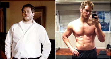 Otro de los protagonistas y rostros conocidos del Universo Marvel es el de Chris Pratt, aunque no fue para esta película y sí para la de Jurassic Park con la que cambió radicalmente de físico. Llegó a perder 36 kilos, y claro, su cambio de imagen es admirable, aunque el verdadero motivo de su cambio fue que le rechazaron de un papel por "ser gordo".