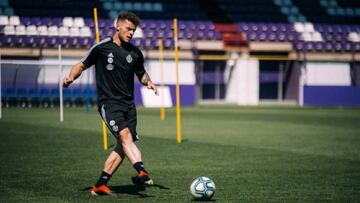 Alende jugó todo el partido con el Lugo en Cartagena.
