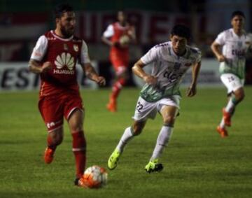 Santa Fe ganó el primer partido de la serie ante Oriente Petrolero. El 11 de febrero jugará la vuelta en Bogotá.