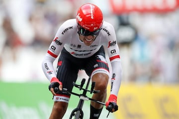 Alberto Contador durante la contrarreloj del Tour de Francia 2017.