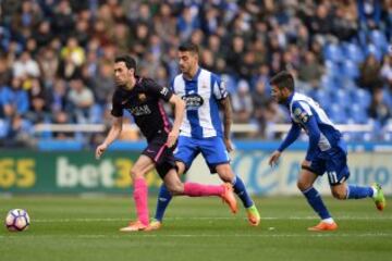 Joselu y Sergio Busquets