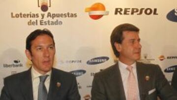 Pipe Gómez con Cayetano, presidente de la Asociación de Deportistas.