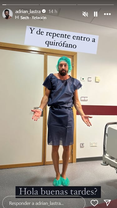 El actor Adri¨¢n Lastra, operado: ¡°De repente entro al quir¨®fano¡±