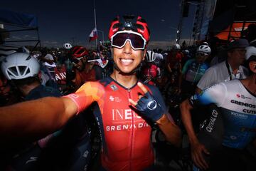 Egan Bernal se mostró muy simpático y cercano con prensa y aficionados durante la Vuelta a San Juan.