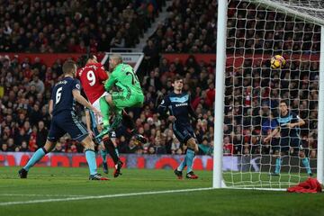 Ibrahimovic was denied what would have been his 51st goal of 2016 when he had a volley chalked off for a high foot during United's 2-1 win over Middlesbrough on Saturday.