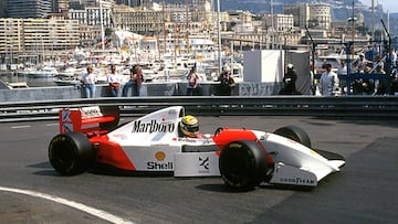 El MP4/8 de Senna en Mónaco 1993.