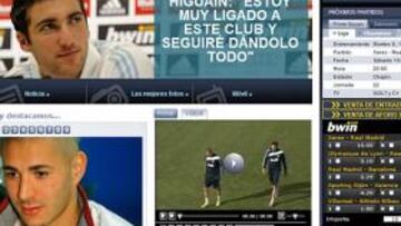 La web oficial del Real Madrid es la segunda más visitada del mundo sólo superada por la del Manchester United.