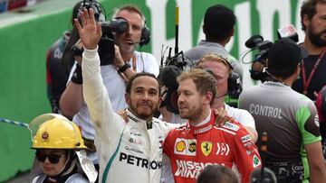Hamilton y Vettel en M&eacute;xico.
