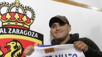 Suazo se entrena por primera vez con la plantilla zaragocista