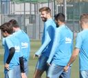 Messi entrenó con el grupo pero no estará ante el Huesca