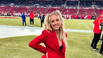 Brittany Mahomes bromeó sobre asistir al “viaje de negocios” de Patrick Mahomes en el Raymond James Stadium donde los Chiefs vencieron a los Buccaneers.