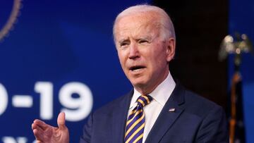 FILE PHOTO: U.S. President-elect Joe Biden delivers remarks on the U.S. response to the coronavirus disease (COVID-19) outbreak, at his transition headquarters in Wilmington, Delaware, U.S., December 29, 2020. REUTERS/Jonathan Ernst/File Photo