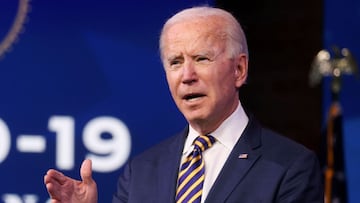 FILE PHOTO: U.S. President-elect Joe Biden delivers remarks on the U.S. response to the coronavirus disease (COVID-19) outbreak, at his transition headquarters in Wilmington, Delaware, U.S., December 29, 2020. REUTERS/Jonathan Ernst/File Photo