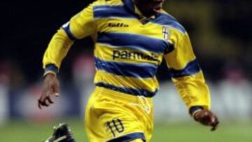 Asprilla, como jugador del Parma.