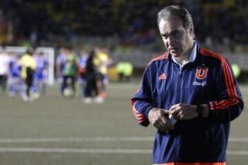 Martín Lasarte durante el partido de la U y San Luis en Quillota.