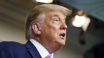 El presidente de Estados Unidos, Donald Trump, durante una comparecencia