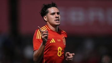 Miguel Carvalho, en su debut con la Sub-21.